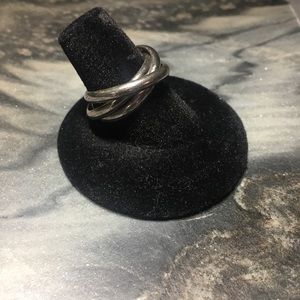Sterling Silver Trinity Ring Set -Size 7.5